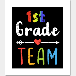 1st Grade Team Back To School Student Teacher Squad Posters and Art